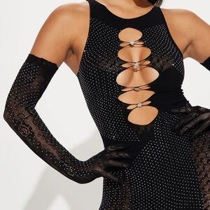 Fashion Nova Black ‘Phoebe’ Embellished Jumpsuit